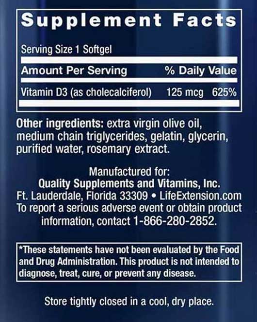 LDR VITAMIN D3 TB 125MCG 100