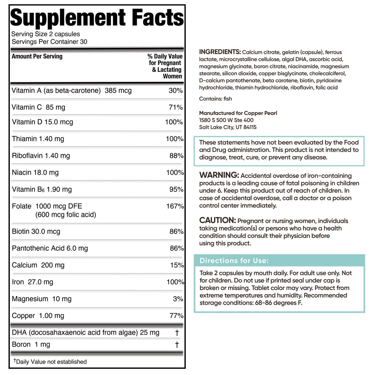 NEONATAL PRENATAL VITAMIN TAB 100