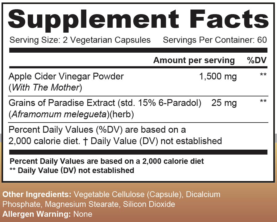 SUPP,APPLE CIDER VINEGAR
