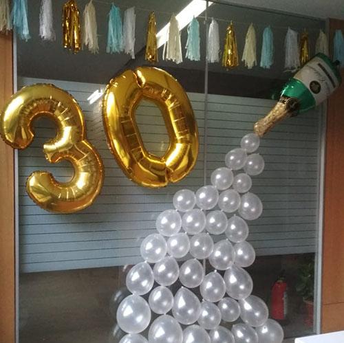 Unique Balloon Cheer Multicolor Photo Booth Backdrop - 60" x 48"