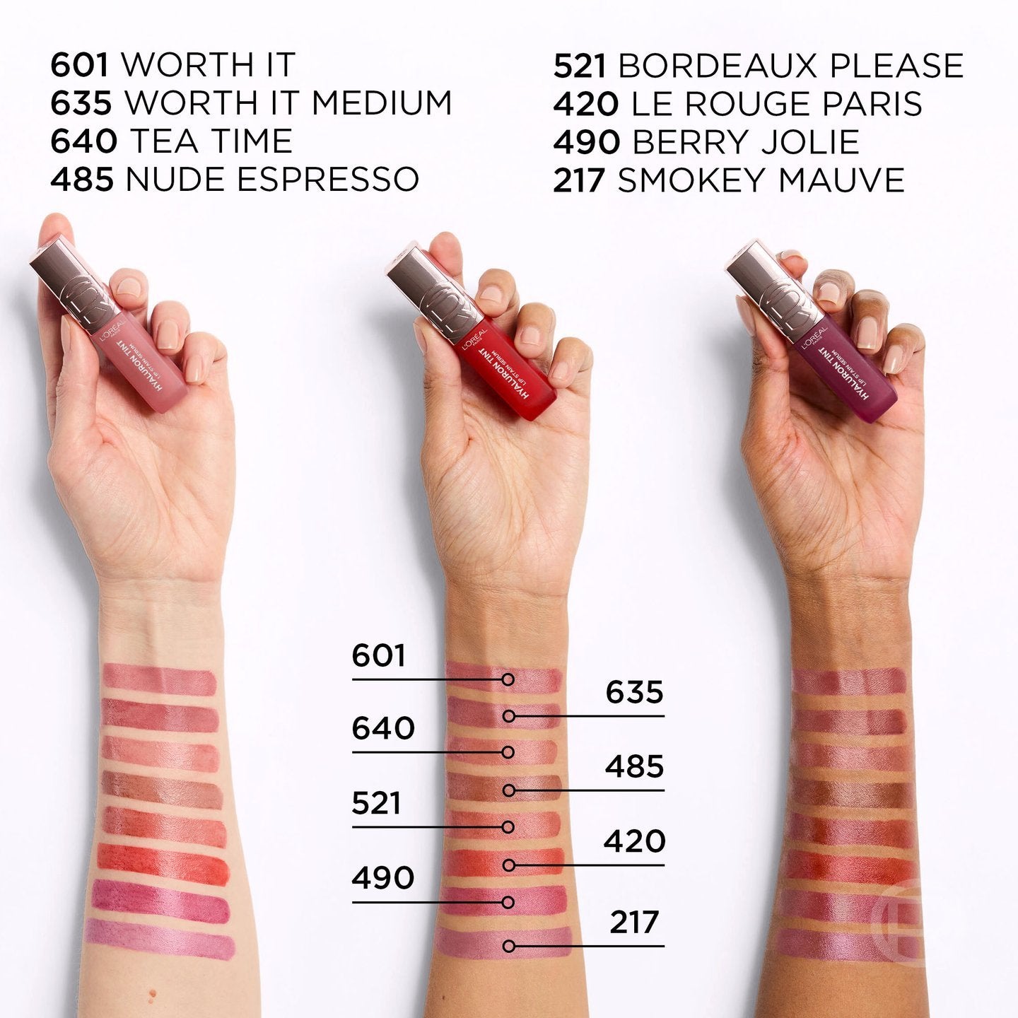 L'ORÉAL PARIS Hyaluron Tint Lip Stain Serum, 640 Tea Time