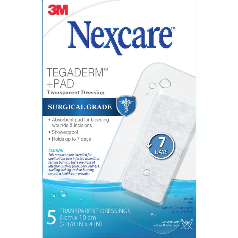 NEXCARE TEGADERM +PAD 2-3/8"X4" 5CT