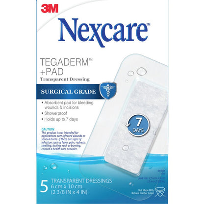 NEXCARE TEGADERM +PAD 2-3/8"X4" 5CT