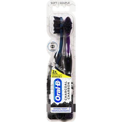 Oral-B Toothbrush Charcoal Soft Value 2 Count