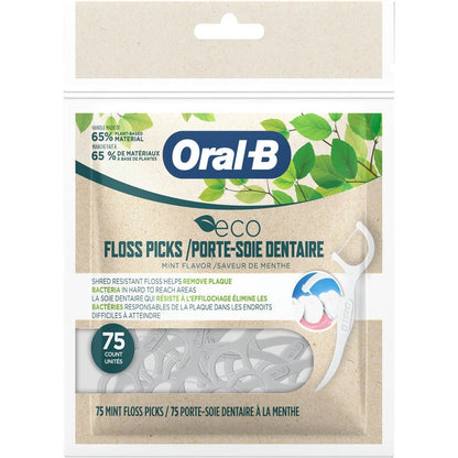 Oral-B Eco Floss Picks Mint 75 Count