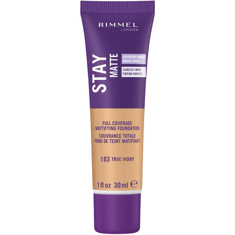 Rimmel London, Stay Matte Foundation, Deep Noisette