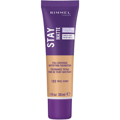 Rimmel London, Stay Matte Foundation, Deep Noisette