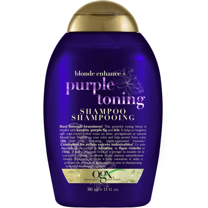Ogx Shampoo Purple Toning 13oz .