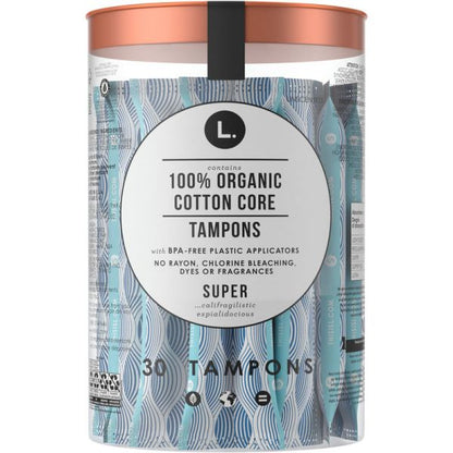 L. Tampons Organic Cotton Core Super 30 Count
