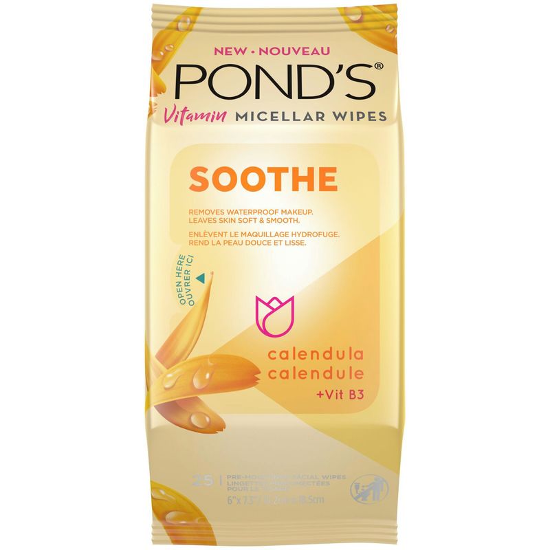 Ponds Hydrate Makeup Remover Wipes 25 Ct Vitamin Micellar