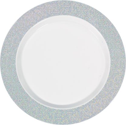 SENSATIONS Premium Paper Lunch Plates - Prismatic Party, 20 count
