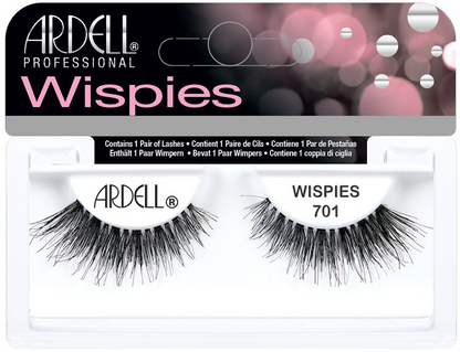 Ardell Wispies False Eyelashes - Wispies Black, 6 count