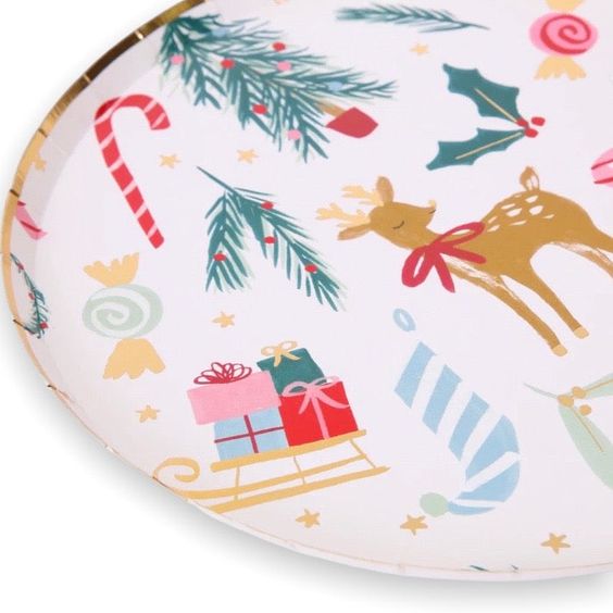 SENSATIONS Premium Paper Lunch Plates - Festive Fun, 10 count