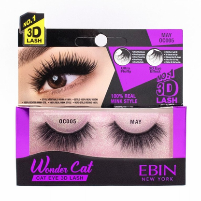EBIN NEW YORK Cattitude Wonder Cat 3D Faux Mink Lashes - May