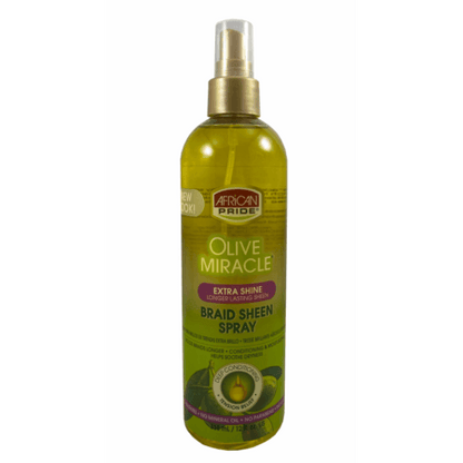African Pride Olive Miracle Braid Spray Extra Shine 12oz