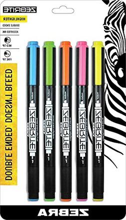 Zebra Zebrite Double-Ended Highlighter, Green